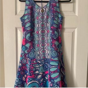Lilly Pulitzer Mini Dress in Aqua, Pink & Blue Print